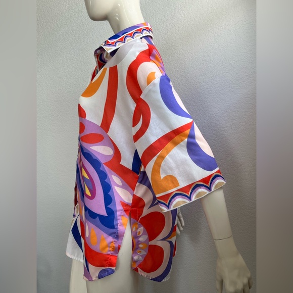 Colorful Abstract Button-Up Shirt - Picture 2 of 3